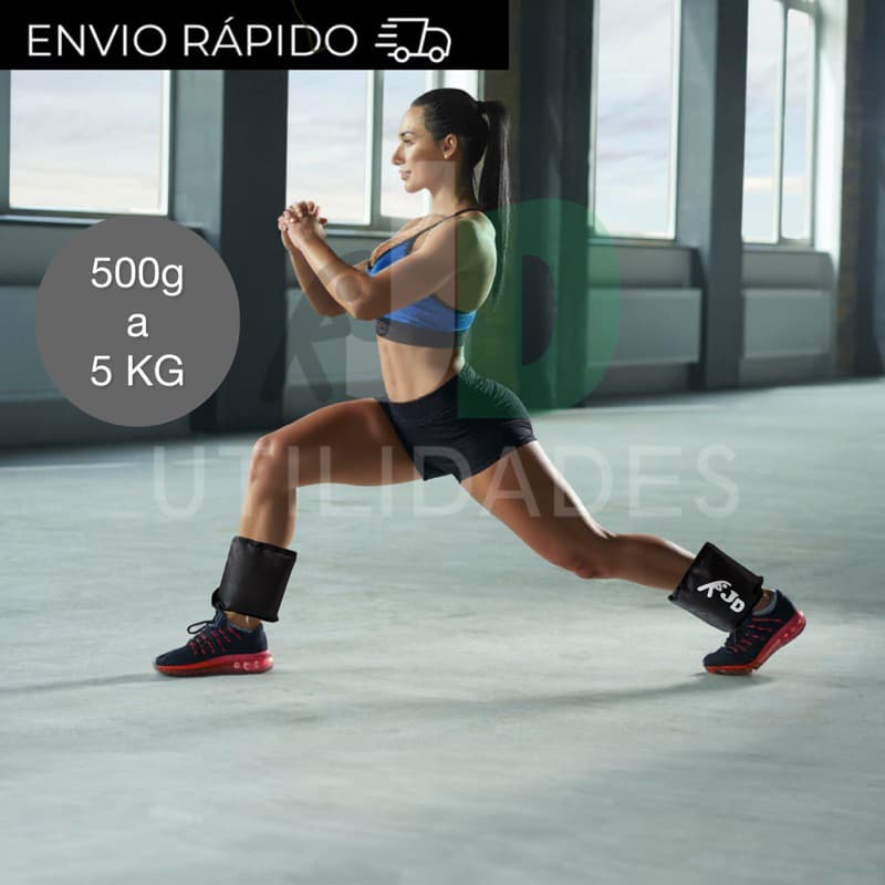 Caneleira/Tornozeleira 500g a 5kg (Par) – Treino, Academia, Crossfit, Fisioterapia