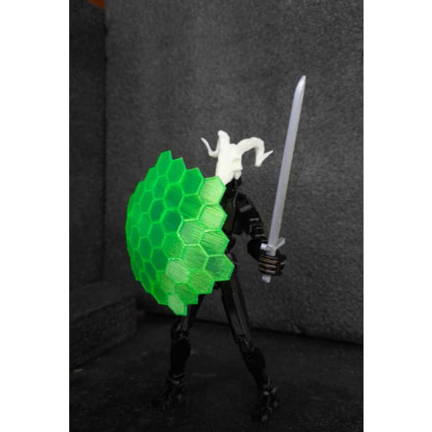 Muggora Escudo de Batalha Colmeia para Boneco Dummy 13  Impressão Varias Cores 3D