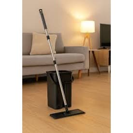 Flat Mop 2 Refis 5 Litros Esfregão Com Balde Rodo Mágico Lava Seca Tira Pó Inga
