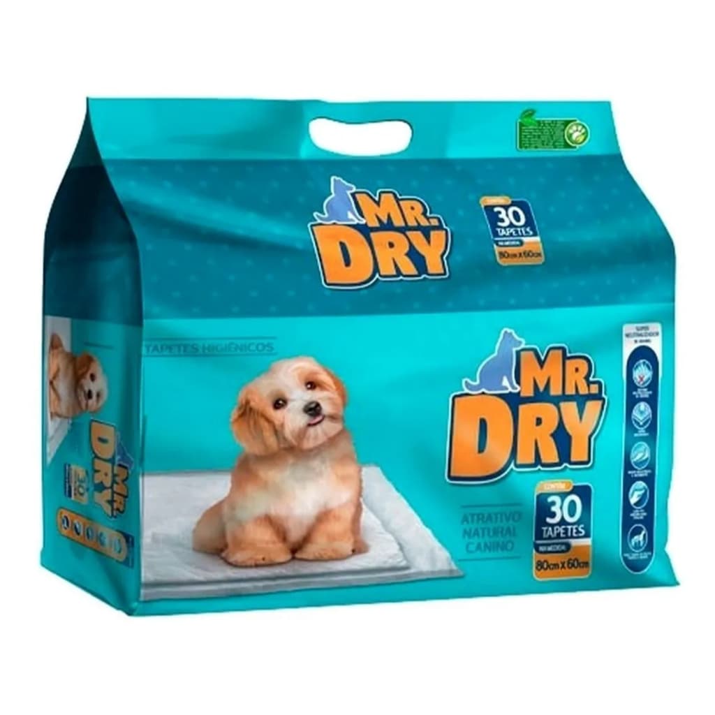 Tapete Higiênico Mr. Dry 80x60 30 Unidades