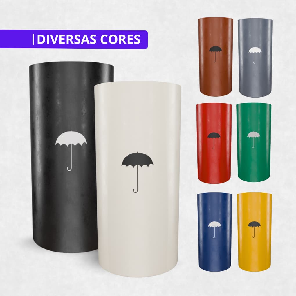Porta Guarda-Chuva Plástico Resistente, Reforçado, Multiuso, Escritório.