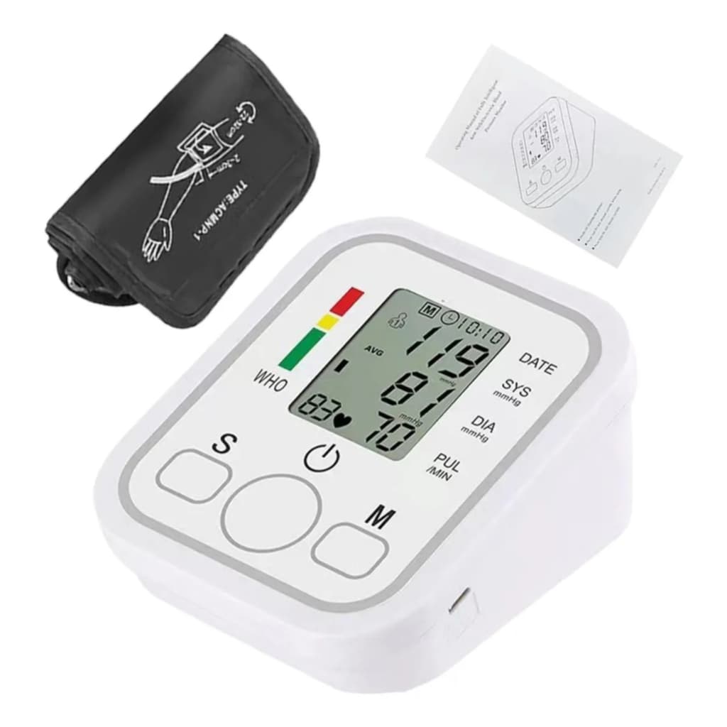Aparelho Medidor de Pressão Arterial Braço Digital Smart Profissional Multicolor