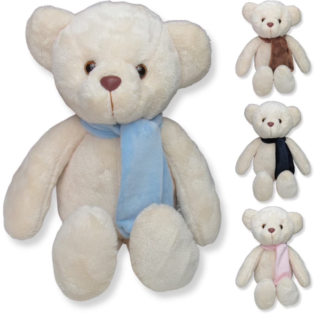 Urso Pelúcia Com Cachecol 40cm Decoração Antialérgico Infantil Presente