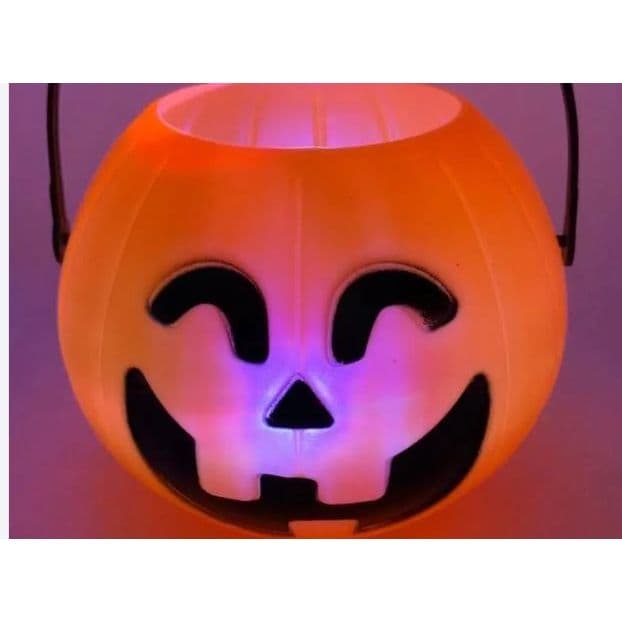 Abóbora com led decoração halloween 17 x14 Dia das bruxas Festas