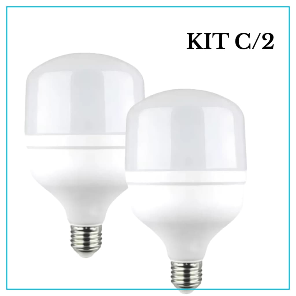 Kit 2 Lâmpadas Bulbo LED 40W – Iluminação Potente e Econômica