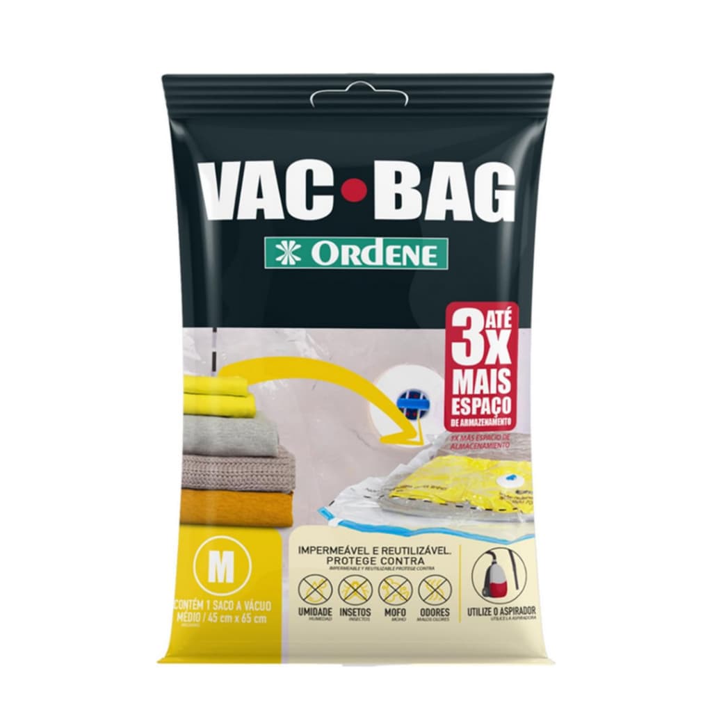 Saco a Vácuo Ordene Vac Bag Médio 45x65cm – Armazenamento e Proteção - 55200