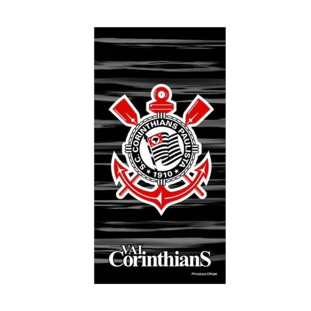 TOALHA CORINTHIANS BANHO PISCINA E PRAIA ORIGINAL BUTNNER VELUDO 140X70 CM