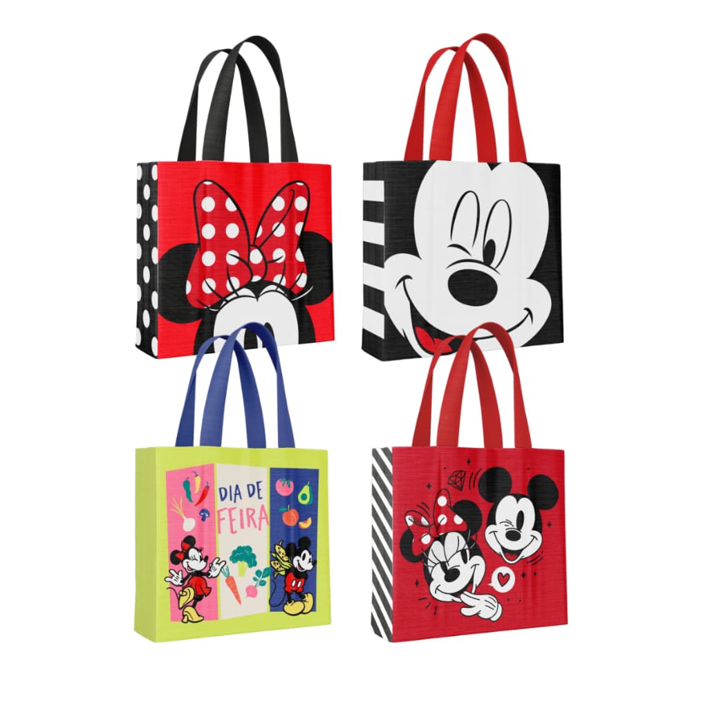 Sacola Ráfia Ecobag Retornável Desenho Infantil Resistente