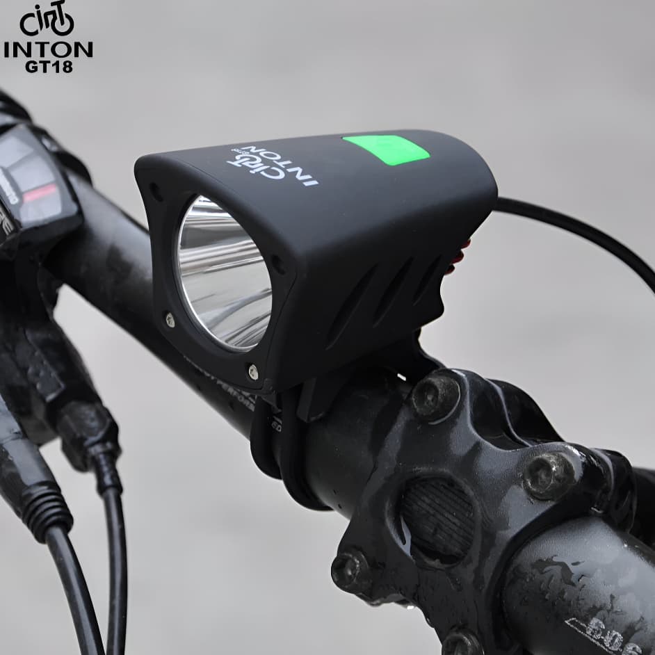 Farol Bike Lanterna Bicicleta Luz Forte Farol GT18 Duplo Led Com Zoom 3 Focos 3 Modos Recarregável