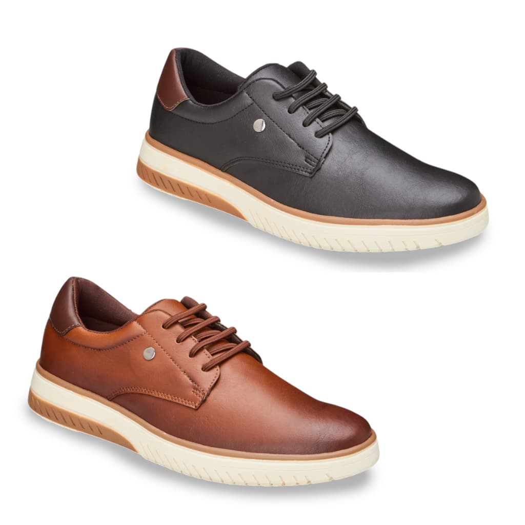 Kit 2 Tênis Masculino Clássico Social Nobre Formal