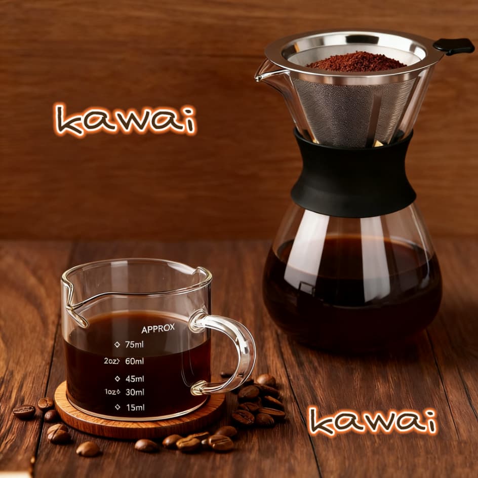 Cafeteira premium de 400 ml com filtro de vidro borossilicato e anel de silicone 2025