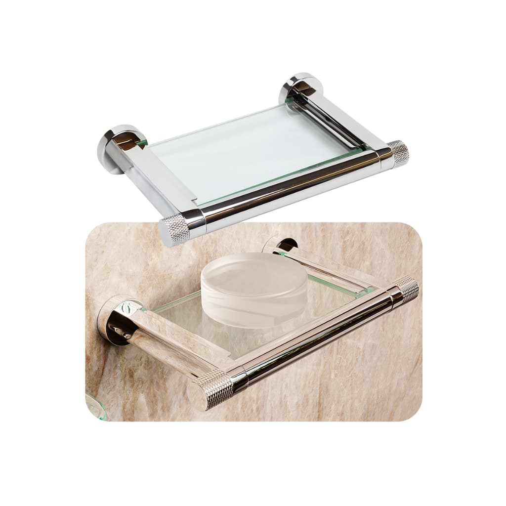 Saboneteira Banheiro Luxo Zigrinato Diverse Inox Italy Line