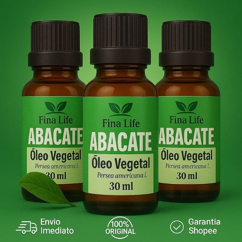 Óleo vegetal abacate 30m fina lifel 100% natural prensado a frio