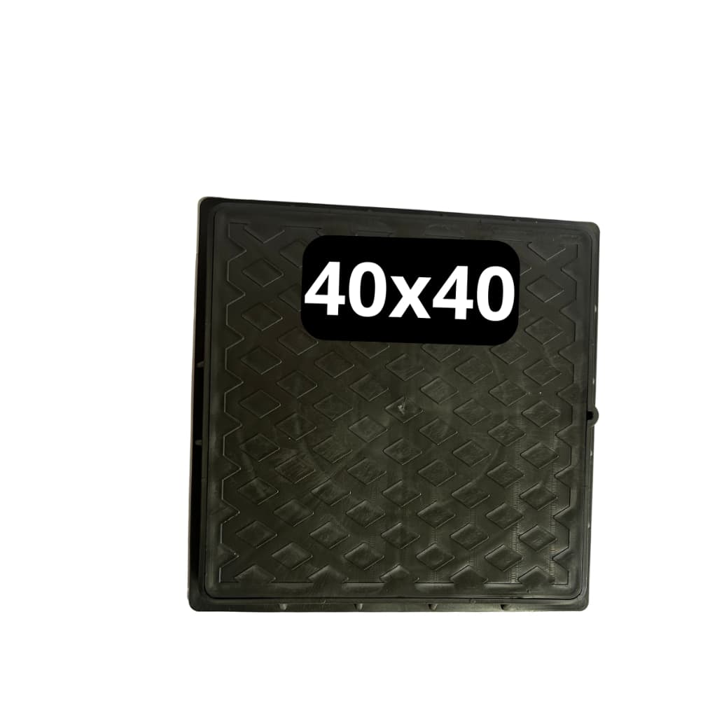 Tampa para Esgoto 40x40 Reforçada Caixa de Passagem Leve Resistente PVC Cisterna
