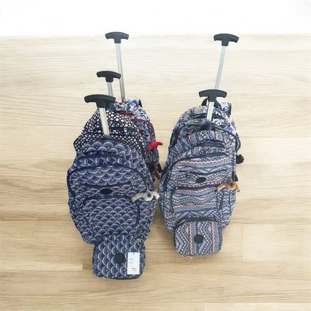 Kit Mochila + Estojo Box Escolar Feminino Masculino Com Chaveiro Macaquinho 9068