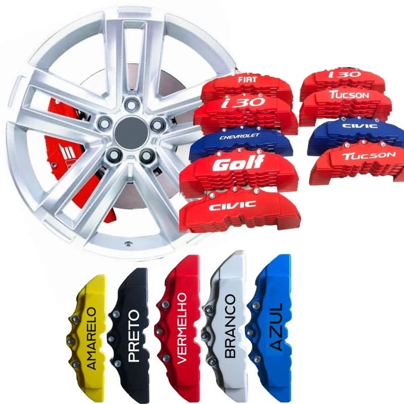 Kit 4 Capas Pinça de Freio Dub ABS Resistente com Cola Inclusa