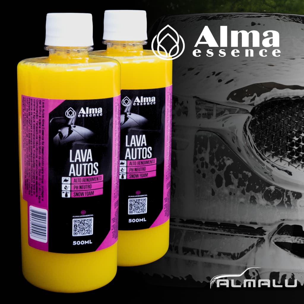 Kit 2 Shampoo Automotivo Alma Essence Lava Autos 500ml