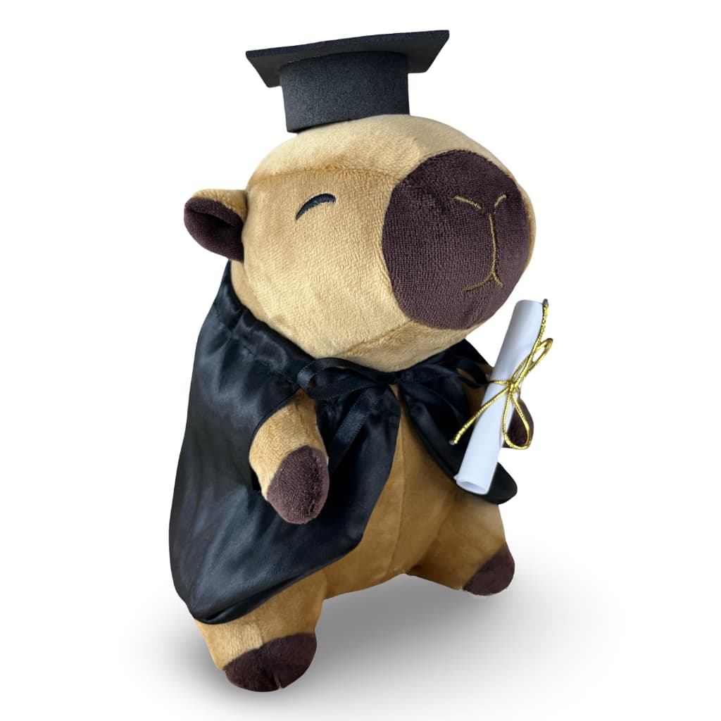 Pelúcia Capivara Formatura 20cm Presente Formando Cor Marrom
