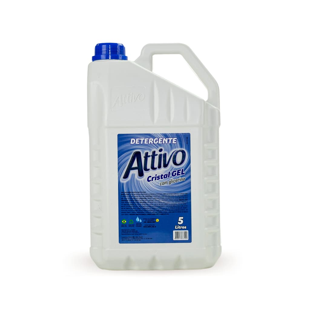 DETERGENTE CRISTAL GEL 5 LITROS (LIMPA PLACA SOLAR) - ATTIVO