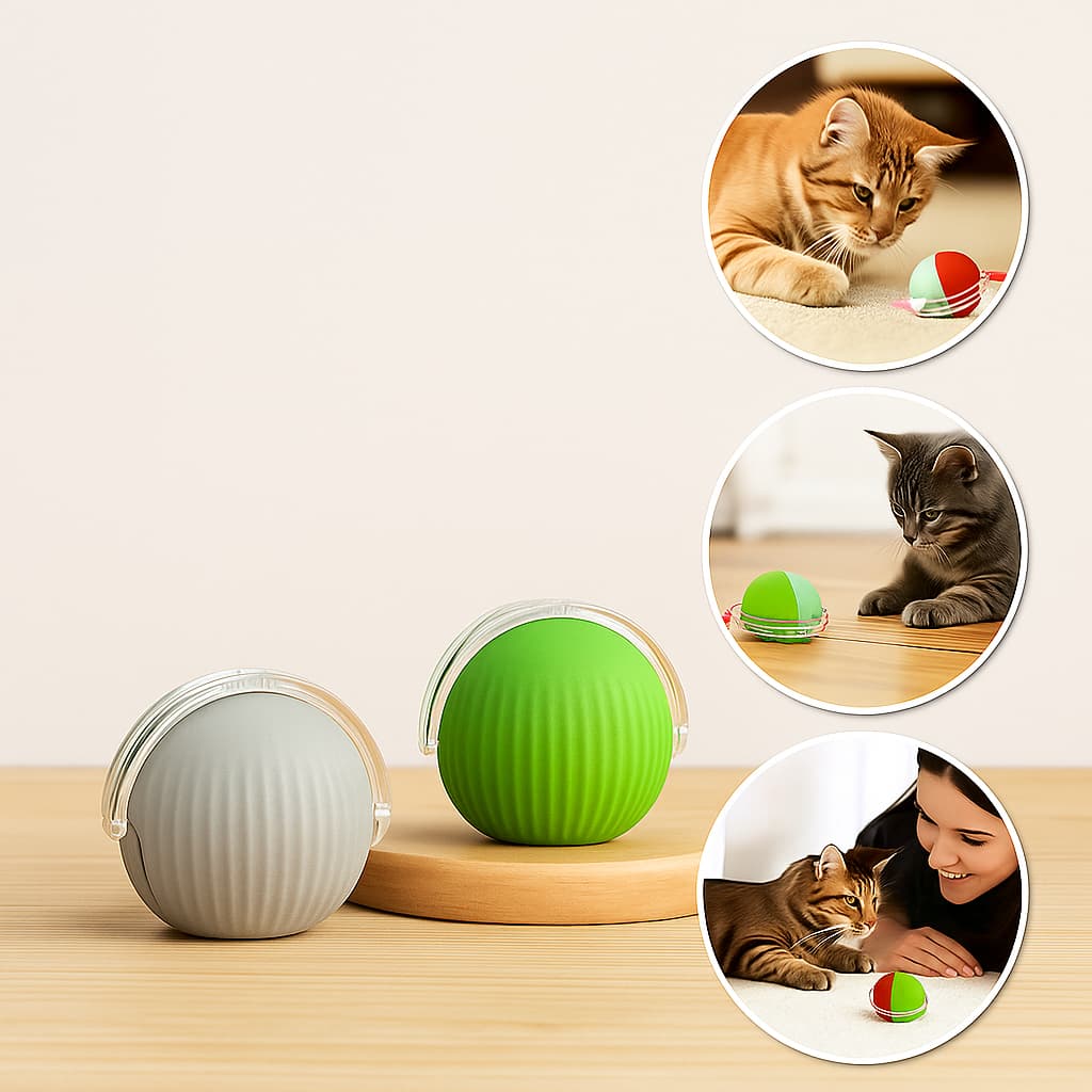 Brinquedo Elétrico Para Gatos , Bola Rolante Inteligente , Resistente À Mordida E Brincalhão