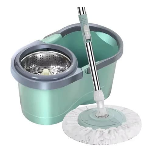 MOP Giratório Inox 13 Litros Esfregão Multiuso com Refil Lava, Limpa e Seca Limpeza Profissional