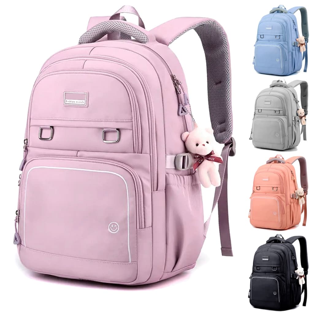 Mochila De Costas Feminina Leve Escola Trabalho Viagem Passeio Reforçada Grande Capacidade Impermeável
