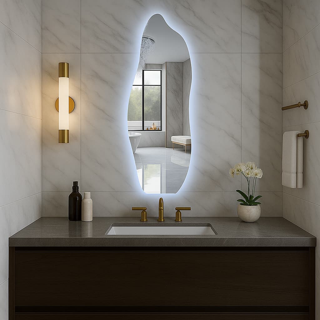 Espelho Led  Branco 115cm x 40cm Quarta Sala Quarto 110v 220v