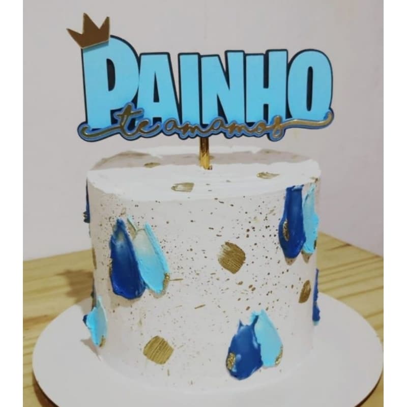 topo topper de bolo painho nós te amamos / pai nós te amamos / decoração de para bolo / festa