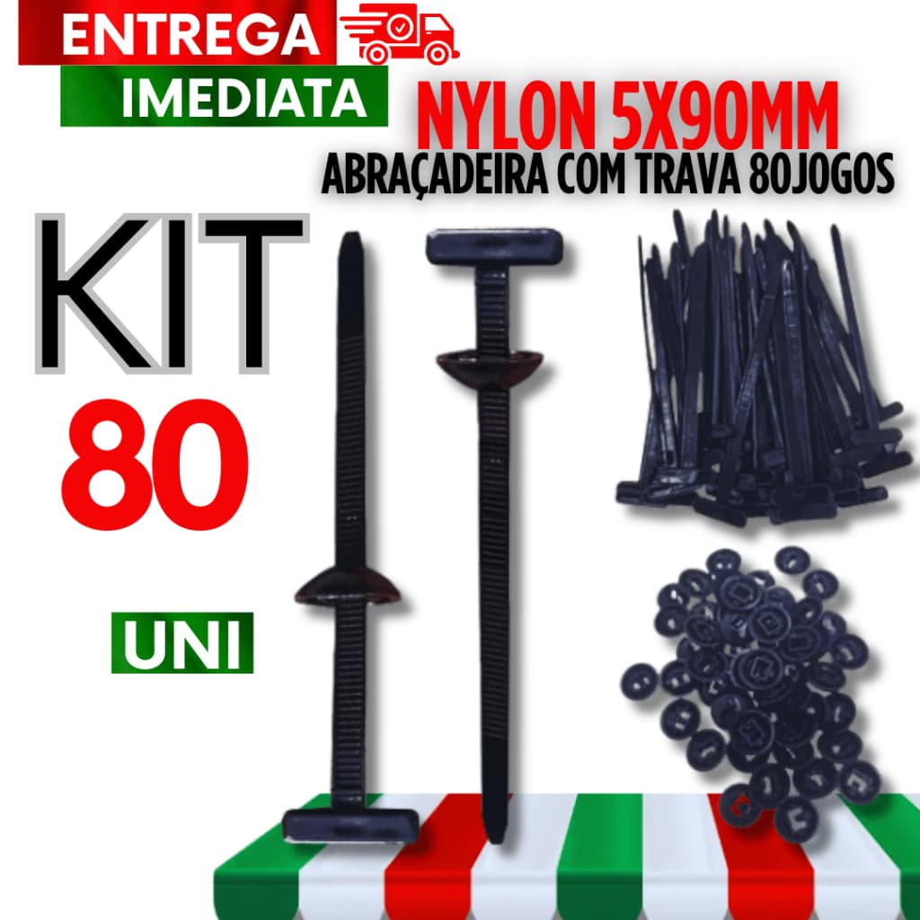 Jogo 80 enforca gato de nylon 5X90MM Resistencia Garantida a sua obra linha premium alta Qualidade