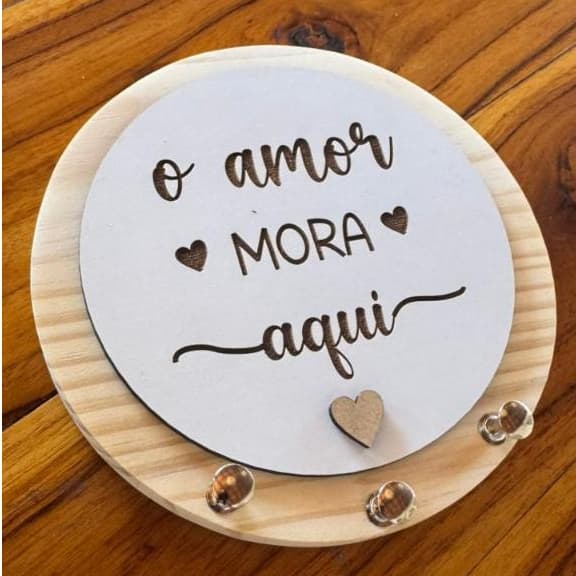 Porta Chaves em Pinus Com 3 Pinos Madeira Mais Mdf 15x15