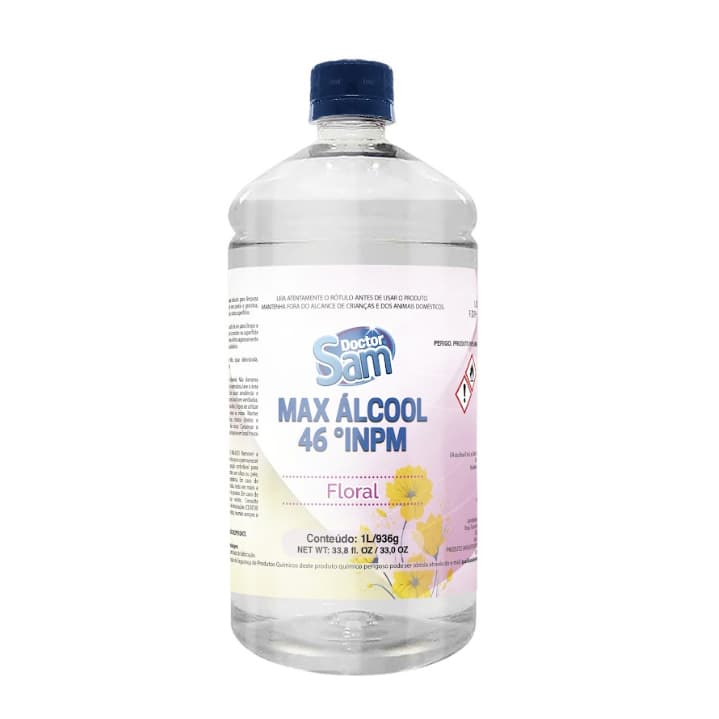 Álcool Perfumado 46° INPM Floral 1L  - Max Álcool