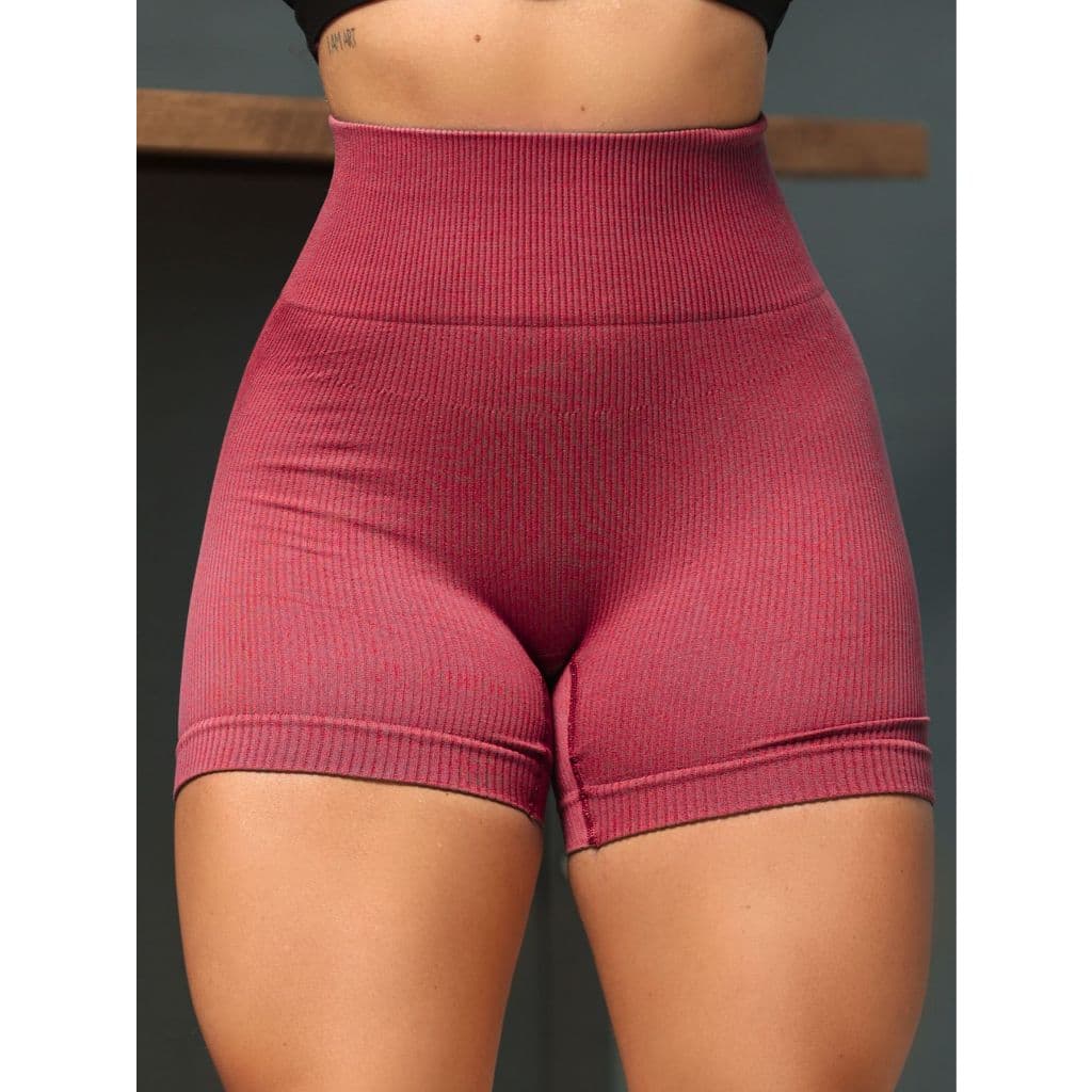 Short Bermuda Calção Feminino Tecido Poliamida Canelado Premium Sem Transparência Academia Fitness
