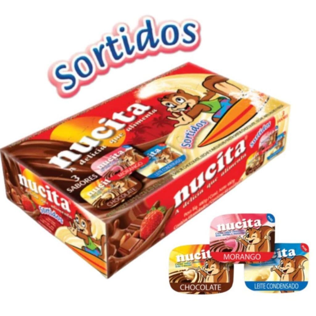 Doce Nucita 3 Sabores com 48 unidades Original Bicolor - Morango - Leite Condensado