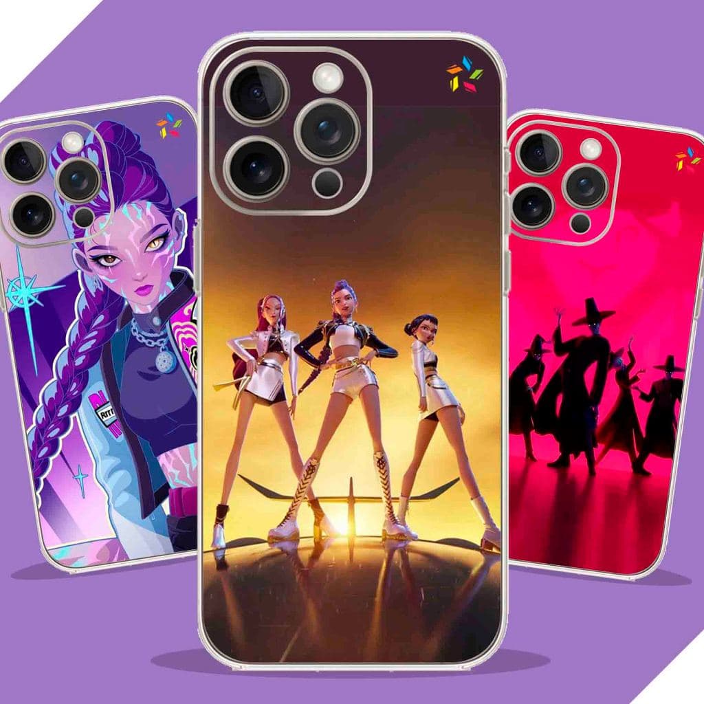 Capa Capinha Personalizada -  Coleção Guerreiras do K-Pop, Huntrix Para Todos os Modelos de Celular