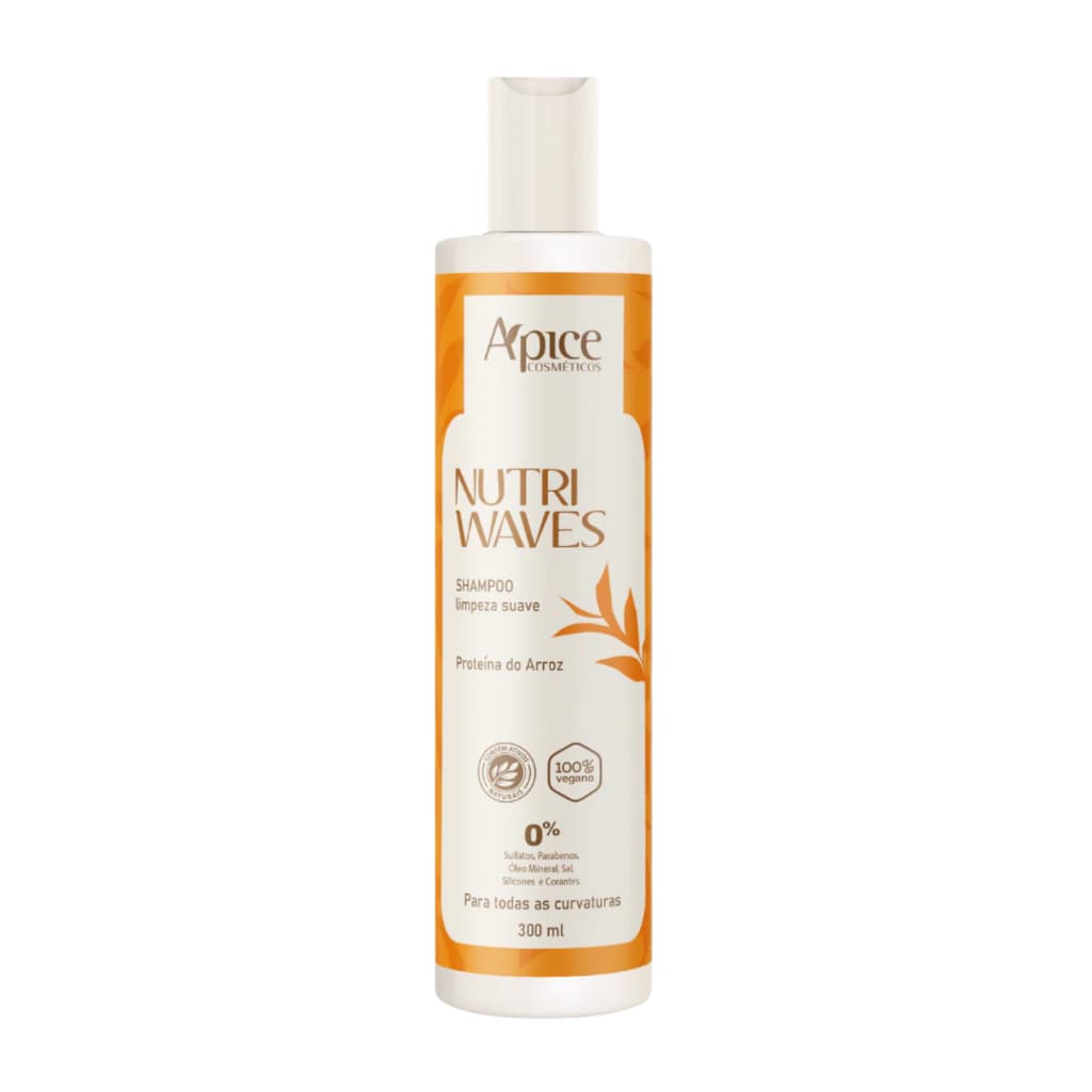 Shampoo Nutri Waves Apice 300ml Higieniza o couro cabeludo Nutrição