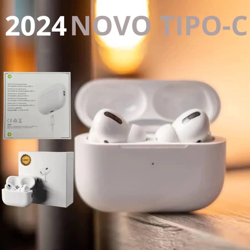Fone De Ouvido Bluetooth AirPods Pro 2 linha Premium Compativel iPhone/android Geracao 6