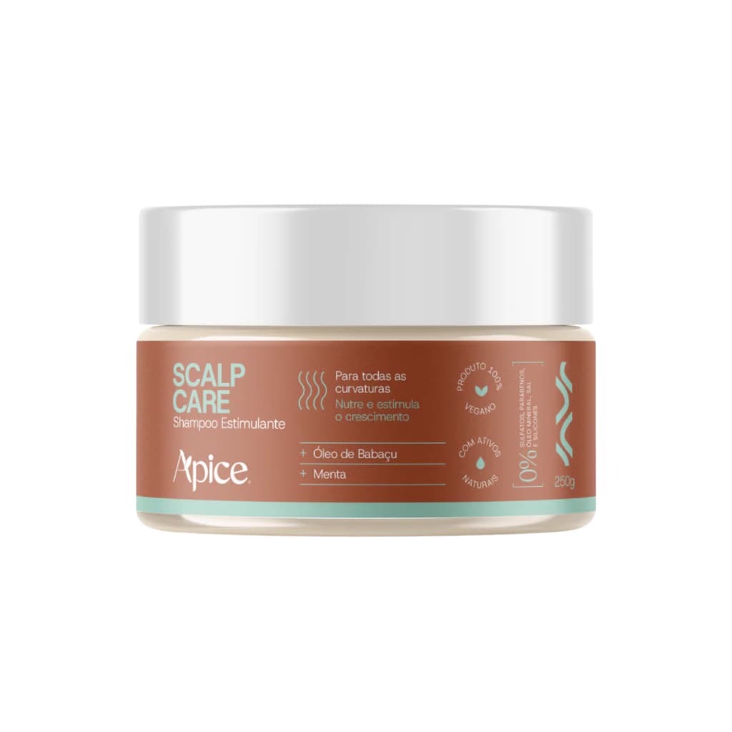 Shampoo em pasta Scalp Care Apice 250g Limpeza refrescante Nutrição intensa