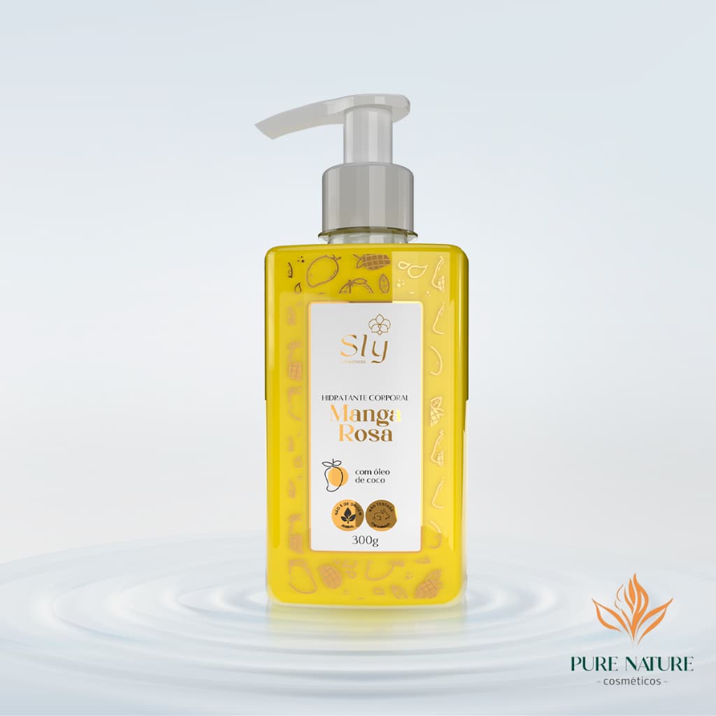 Creme Hidratante Corporal Manga Rosa Fragrância Sofisticada Alta Fixação 300g Pure Nature