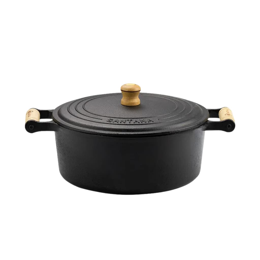 Caçarola Fundição Santana 18cm Com Tampa De Ferro 2L