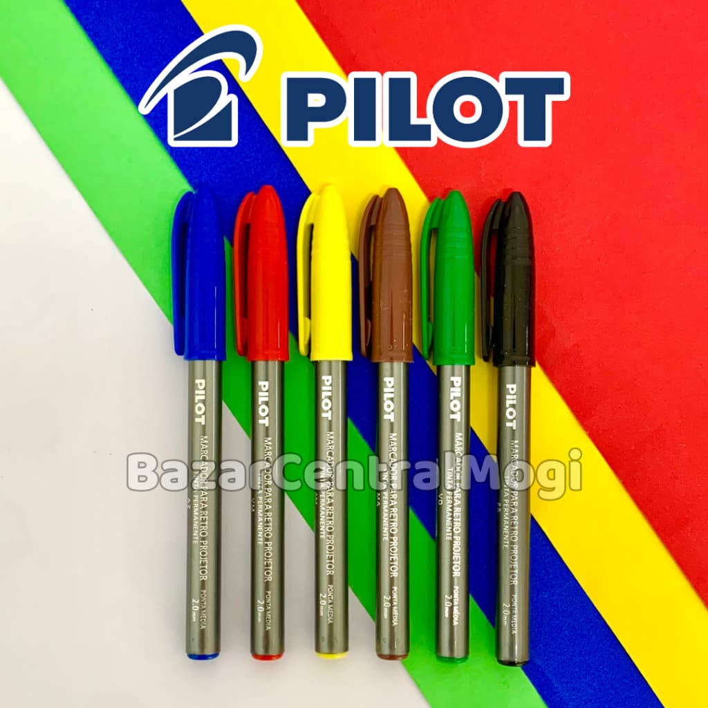 Marcador Permanente Retro Projetor Pilot 2.0mm Ponta Média