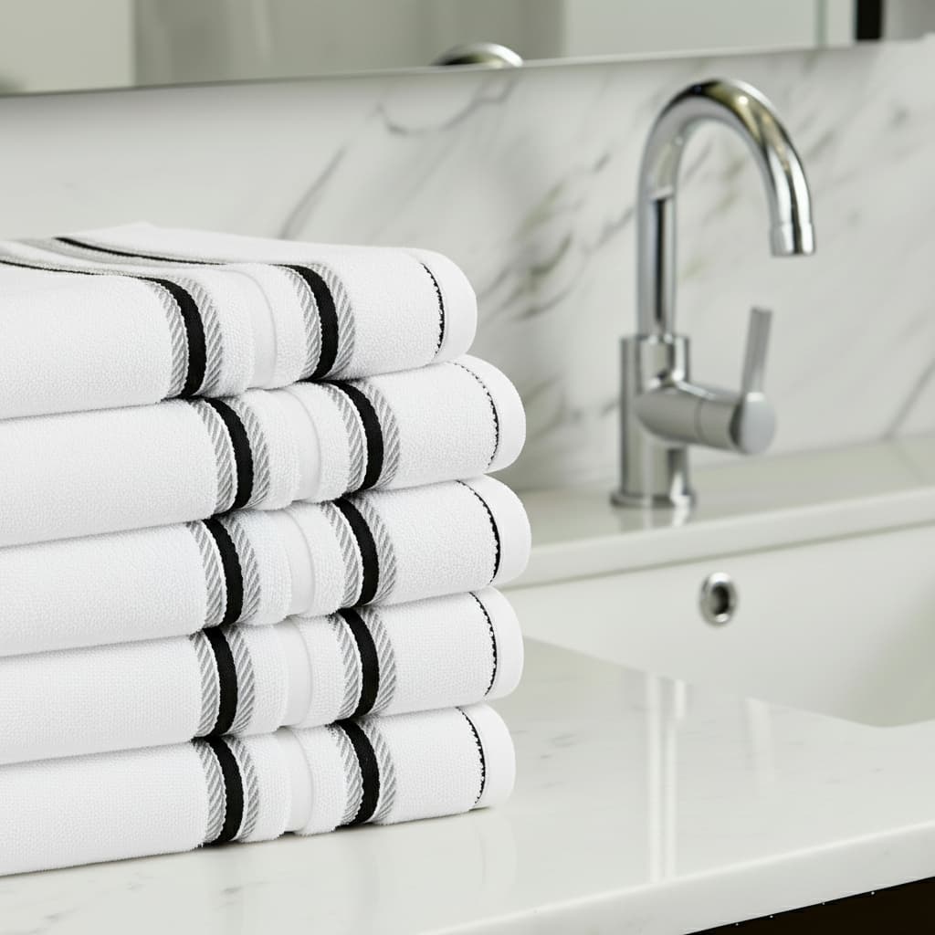Kit 5 Toalha De Banho 60x127cm Algodão Felpuda E Bordada