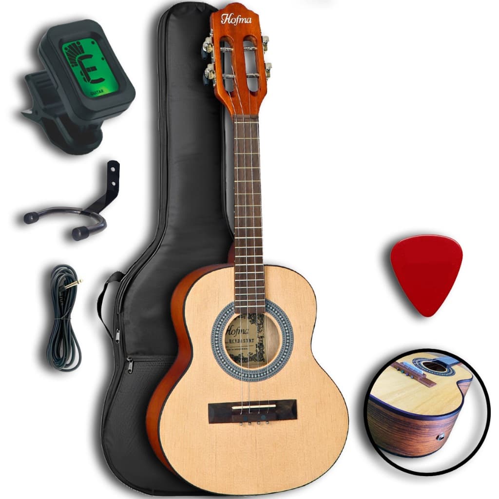Cavaco Hofma HCV30 Elétroacústico Kit Com Capa, Afinador Suporte e Palheta
