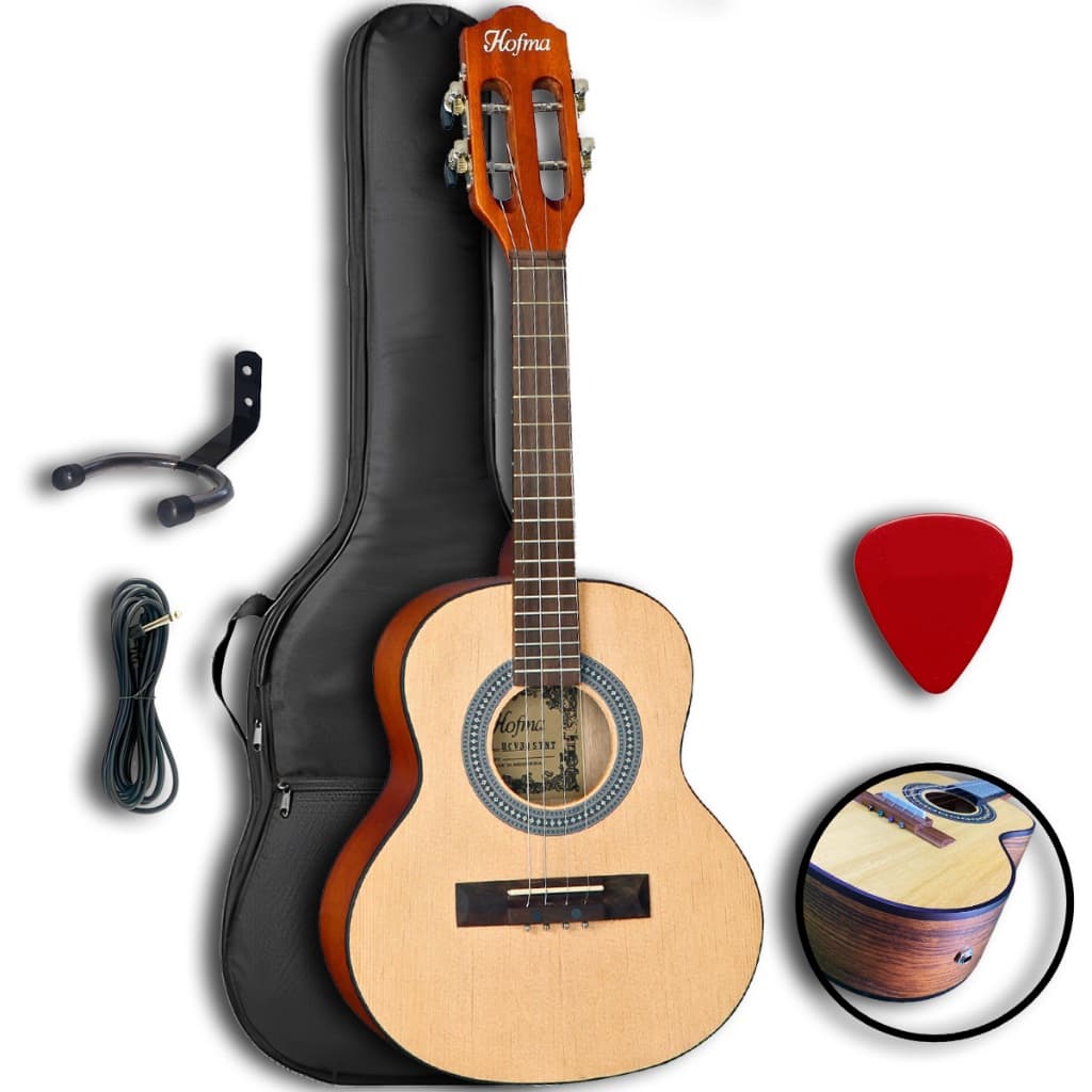 Cavaco Hofma HCV30 Elétroacústico Kit Com Capa, Suporte e Palheta