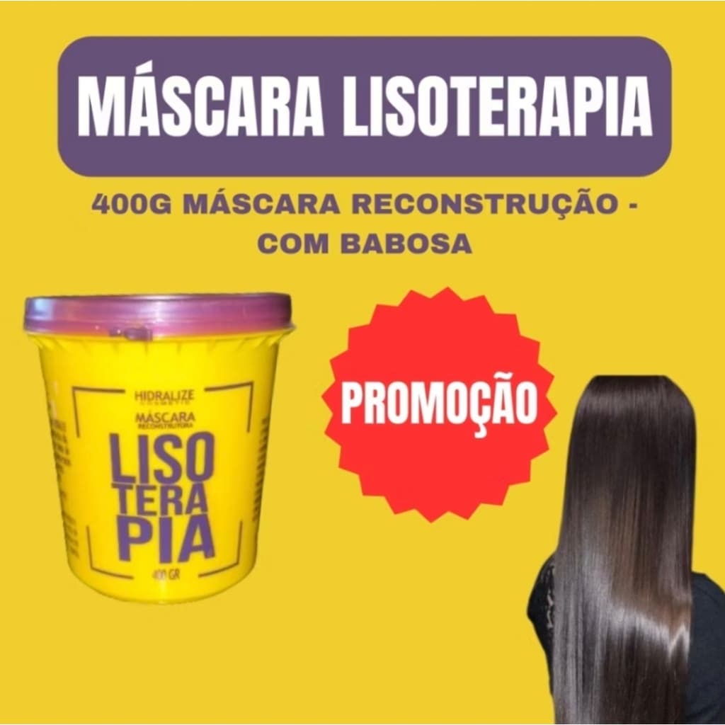 Máscara Reconstrutora Lisoterapia Hidratação e Nutrição profunda dos fios 400g