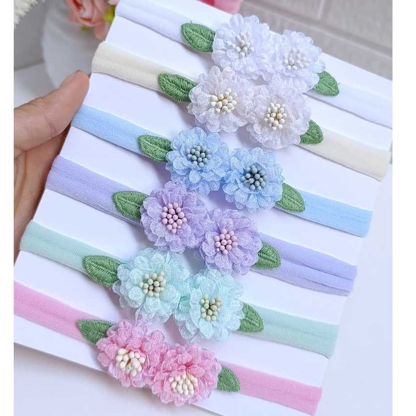 FAIXINHA RN FLOR DELICADA TIARA MENINA BABY KIT