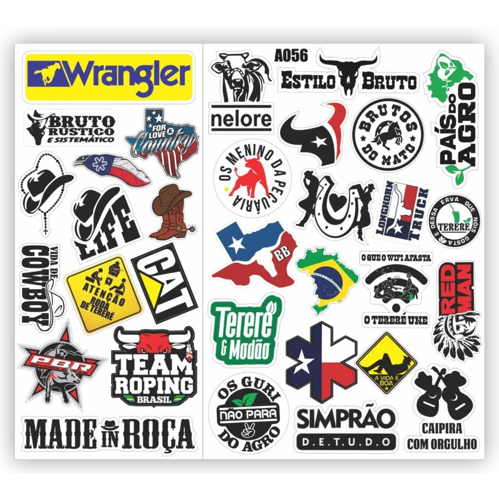 Adesivos Country Tereré Mais De 30 Unidades
