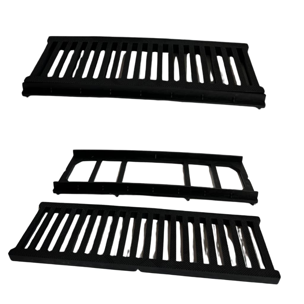 Grelha Preto De Ralo Linear Suporta Carro Resistente Resistente