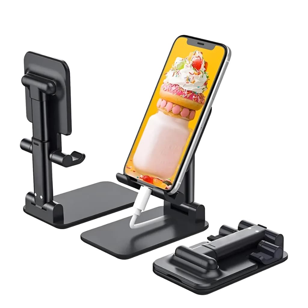 Suporte Universal Apoiador Celular Tablet Mesa Selfie Ergonômico Dobrável Portátil