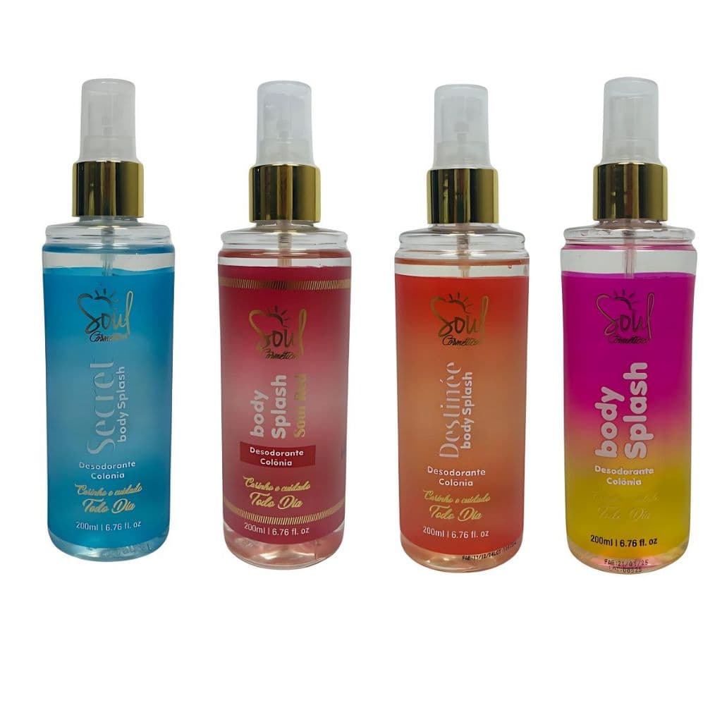 Desodorante Colonia Body Splash Soul Cosmeticos 200 ml Perfume Leve