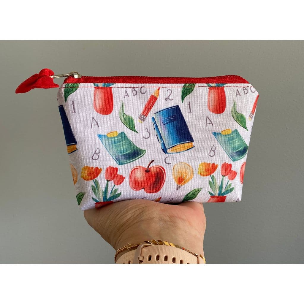 Necessaire Forro Impermeável Organizador de Bolsa Tema Dia dos Professores